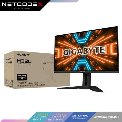 GIGABYTE M32U 32″ 144Hz 4K FreeSync Compatible Gaming Monitor, SS IPS, 3840×2160 Display, 1ms Response Time (MPRT), 1x Display Port 1.4, 2x HDMI 2.1, 3x USB 3.0, 1x USB Type C – GP-M32U-AP