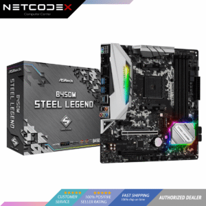 ASRock B450M Steel Legend AM4 AMD Promontory B450 5000 Series Ready SATA 6Gb/s Micro ATX AMD Motherboard 2x M.2