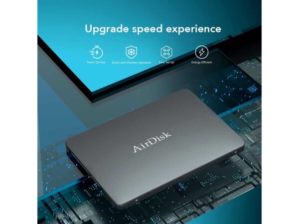 Airdisk 120GB S10 SATA 3 2.5" Internal SSD - 2 years warranty, Up to 550MB/s read, Black, local PH release, AS10X-120GB1G