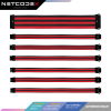 Cooler Master RED & BLACK Colored Premium PSU Extension Cable Kit (CMA-NEST16RDBK1-GL) 1 x ATX 24 Pin, 1 x CPU 8 (4 + 4) Pin, 1 x CPU 8 Pin, 2x PCI-e 6+2 Pin, 2 x PCI-e 8 | Cable Clips: 4x 24 Pin, 12x 8 Pin, 6x 6 Pin | Pin Single Sleeve 16 AWG