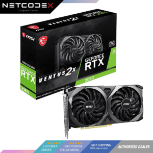 MSI Gaming GeForce RTX 3060 Ventus 2X 12G OC LHR 12GB 15 Gbps GDRR6 192-Bit HDMI/DP PCIe 4 Torx Twin Fan Ampere OC Graphics Card