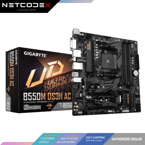 GIGABYTE B550M DS3H AC AM4 AMD B550 SATA 6Gb/s Intel WIFI Micro ATX AMD Motherboard GA-B550M-DS3H-AC
