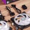Cooler Master MasterFan MF120 Prismatic 3-in-1 (3-pack) Fan w/Controller Addressable RGB 120mm w/ Radiant Crystalline Lighting Effect-Crystallized Loop w/Tri-Loop ARGB Lighting, 24+6 Individually controlled LEDs, A-RGB PC Case Fan (MFY-B2DN-203PA-R1)