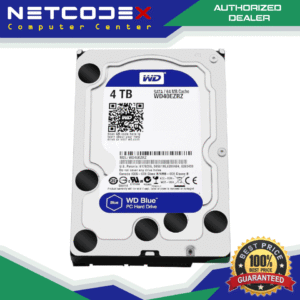 WD Blue 4TB Desktop Hard Disk Drive - 5400 RPM SATA 6Gb/s 64MB Cache 3.5 Inch Western Digital - WD40EZRZ
