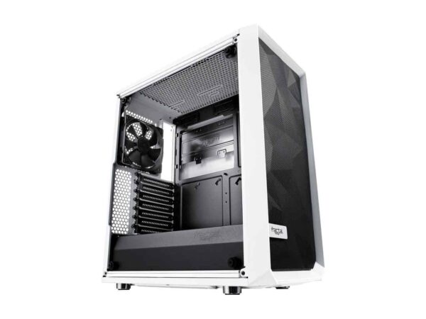 Fractal Design Meshify C WHITE ATX High-Airflow Compact Light Tint Tempered Glass Window Mid Tower Computer Case, FD-CA-MESH-C-WT-TGC