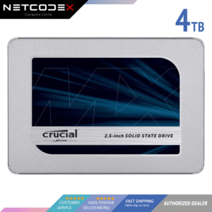 Crucial MX500 4TB 3D NAND SATA 2.5 Inch Internal SSD, up to 560MB/s Micron 3D TLC NAND Flash technology, DRAM and SLC cache on board, SM2258 controller - CT4000MX500SSD1