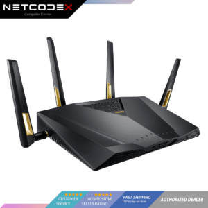 ASUS RT-AX88U AX6000 Dual-Band Gigabit Router WiFi 6 Gaming Router - Dual Band Gigabit Wireless Router, 8 GB Ports, Gaming & Streaming, AiMesh Compatible, Included Lifetime Internet Security, Adaptive QoS, MU-MIMO