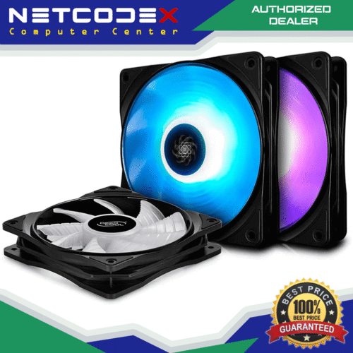 DEEPCOOL RF120 3in1 3X120mm RGB LED PWM Fans with Fan Hub and Extension, Compatible with ASUS Aura Sync RF 120 DP-FRGB-RF120-3C