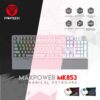 Fantech MK853 Maxpower Mechanical Gaming Keyboard (RED SWITCH) Pink / White / Black / MK 853 / MK-853 / Sakura Pink (white light source) / White and Black (RGB) / Physical Volume Knob / Mech