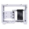 LIAN LI Q58 PCIe 4.0 White Color SPCC / Aluminum / Tempered Glass Mini Tower Computer Case, PCI4.0 Riser Card Cable Included, PC Case --- Q58W4