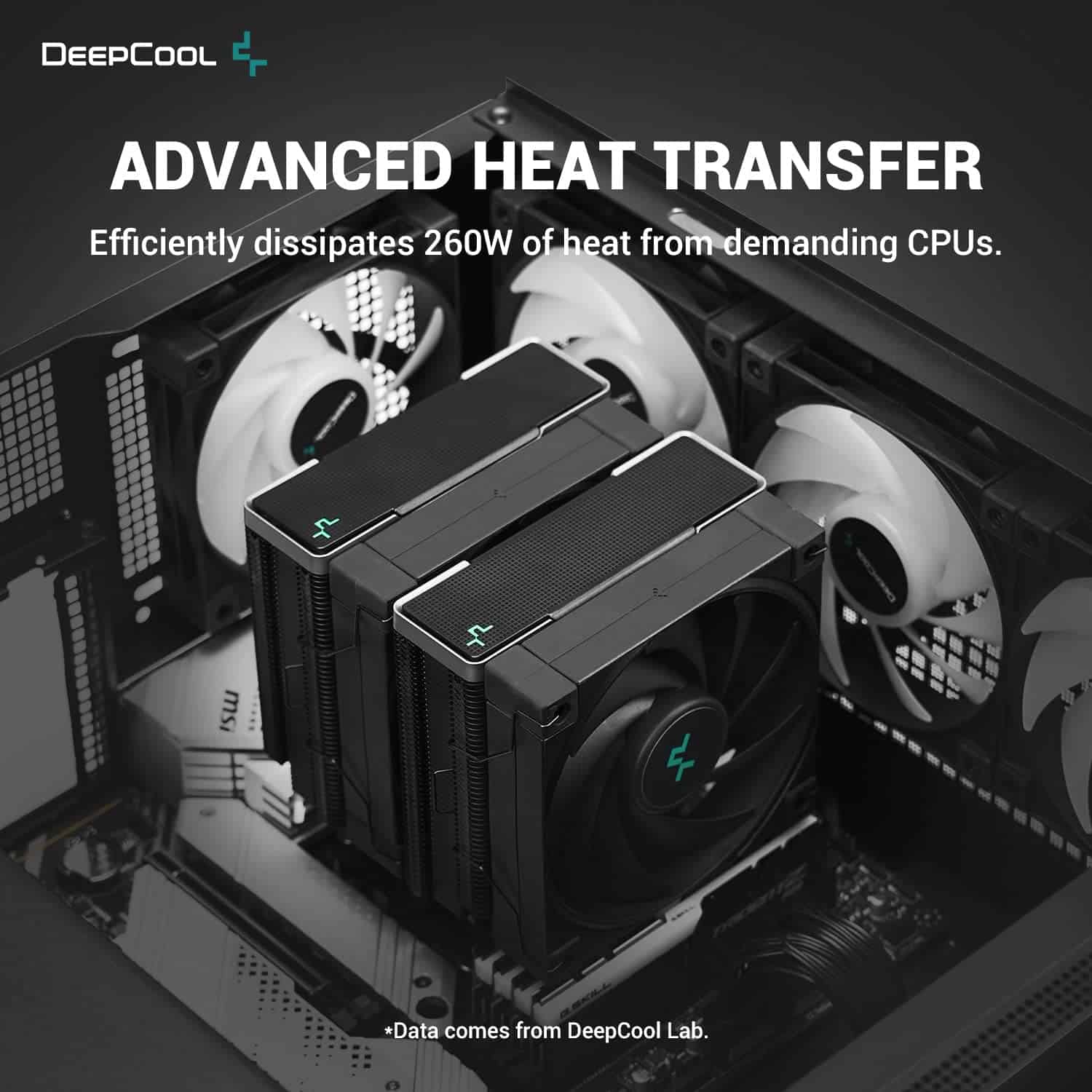 Buy DeepCool AK620 Zero Dark CPU Air Cooler Mighty 260w TDP ALL-Black 6  Copper Heat Pipes Dual-Tower CPU Cooler with Fans Each 120mm PWM 1850RPM  68.99CFM for Intel LGA 1700/1200/1151/1150/1155 AMD AM5/AM4 