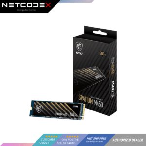 MSI SPATIUM M450 M.2 2280 500GB PCI-Express 4.0 x4, NVMe 1.4 3D NAND Gen4 Internal Solid State Drive (SSD) - 3 Year Warranty