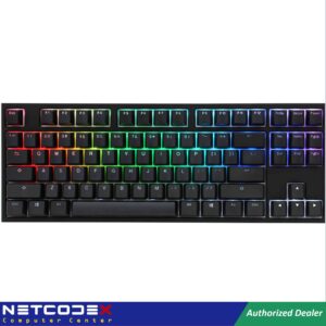 Ducky One 2 TKL RGB  Mechanical Keyboard - Cherry MX Brown Switch - PBT Double-Shot Seamless Keycaps - Detachable USB Type-C - 3 Level Angle Adjustments - Customizable RGB Light Effects, Black top white bottom (DKON1787ST-BUSPDAZT1)