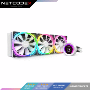 NZXT Kraken Z73 RGB 360mm White **LGA 1700 bracket included** - RL-KRZ73-RW - AIO RGB CPU Liquid Cooler - Customizable LCD Display - Improved Pump - Powered by CAM V4 - RGB Connector - AER RGB 2 120mm Radiator Fans (3 Included) LGA1700 Support