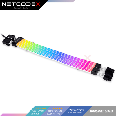 LIAN LI Strimer Plus V2 8 Pin (PW8-PV2) **New for 2022** – Addressable RGB VGA Power Cable-(No Controller Included ) – for Dual 8 PIN GPU Connector