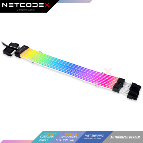 LIAN LI Strimer Plus V2 8 Pin (PW8-PV2) **New for 2022** - Addressable RGB VGA Power Cable-(No Controller Included ) - for Dual 8 PIN GPU Connector