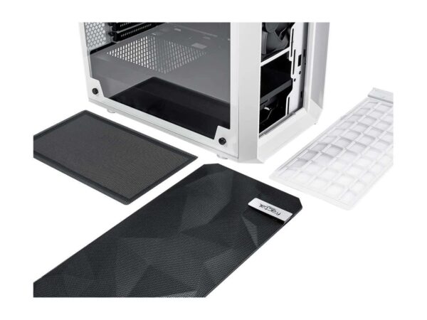 Fractal Design Meshify C WHITE ATX High-Airflow Compact Light Tint Tempered Glass Window Mid Tower Computer Case, FD-CA-MESH-C-WT-TGC
