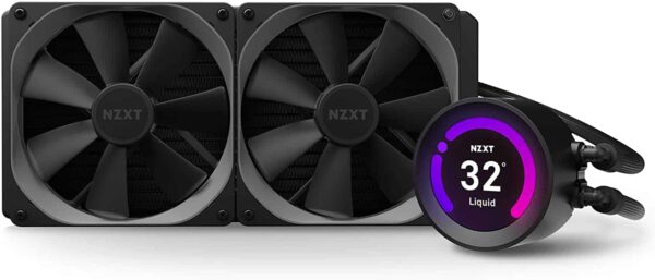 NZXT Kraken Z Series Z63 280mm **LGA 1700 bracket included** - RL-KRZ63-01 - AIO RGB CPU Liquid Cooler - Customizable LCD Display - Improved Pump - Powered by CAM V4 - RGB Connector - Aer P 140mm Radiator Fans (2 Included) LGA1700 Support