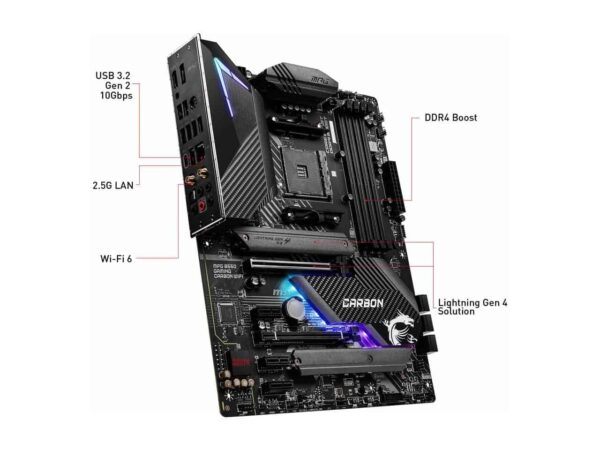 1fd7b55351bd8ed8d171accab08a9369.jpg MSI MPG B550 Gaming Carbon WiFi Gaming Motherboard (AMD AM4, DDR4, PCIe 4.0, SATA 6Gb/s, Dual M.2, USB 3.2 Gen 2, HDMI/DP, Wi-Fi 6 AX, ATX, AMD Ryzen 5000 Series Processors)
