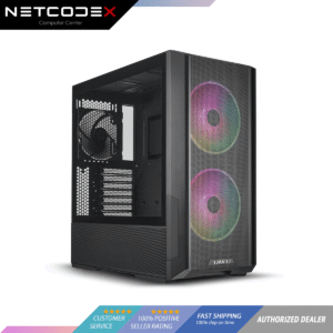 LIAN LI LANCOOL 216RX Black Steel / Tempered Glass ATX Mid Tower Computer Case, 2x 16 cm ARGB Fans Included - LANCOOL 216RX