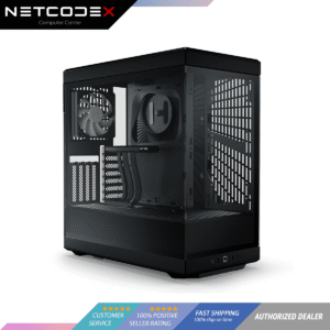 HYTE Y40 Mainstream Vertical GPU Case ATX Mid Tower Gaming Case with PCI Express 4.0 x 16 Riser Cable Included, Black - CS-HYTE-Y40-B