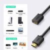 UGREEN HDMI Extension Cable 4K HDMI Extender Male to Female 1M Compatible with Nintendo Switch Xbox One S 360 PlayStation Roku TV Stick Blu Ray Player Google Chromecast Wii U HDTV Laptop PC HD107 - 10141