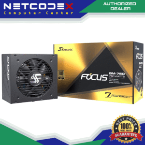 Seasonic FOCUS GM-750, 750W 80+ Gold, Semi-Modular, Fits All ATX Systems, Fan Control in Silent and Cooling Mode, 7 Year Warranty, Perfect Power Supply for Gaming and Various Application, SSR-750FM