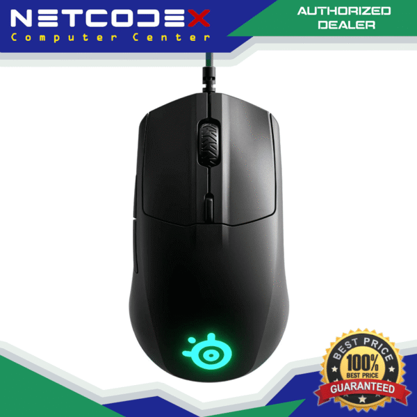 SteelSeries Rival 3 Gaming Mouse - 8,500 CPI TrueMove Core Optical Sensor - 6 Programmable Buttons - Split Trigger Buttons - Brilliant Prism RGB Lighting (62513)