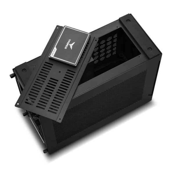 Lian Li A4-H2O Anodized Black PCIe Gen4 small form factor PC desktop case, SFX, SFX-L PSU support - A4-H20 X4 (A4-H20X4) - Black