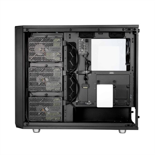Fractal Design Meshify S2 Black ATX Modular High-Airflow Light Tint Tempered Glass Window Mid Tower Computer Case, Blackout FD-CA-MESH-S2-BKO-TGL