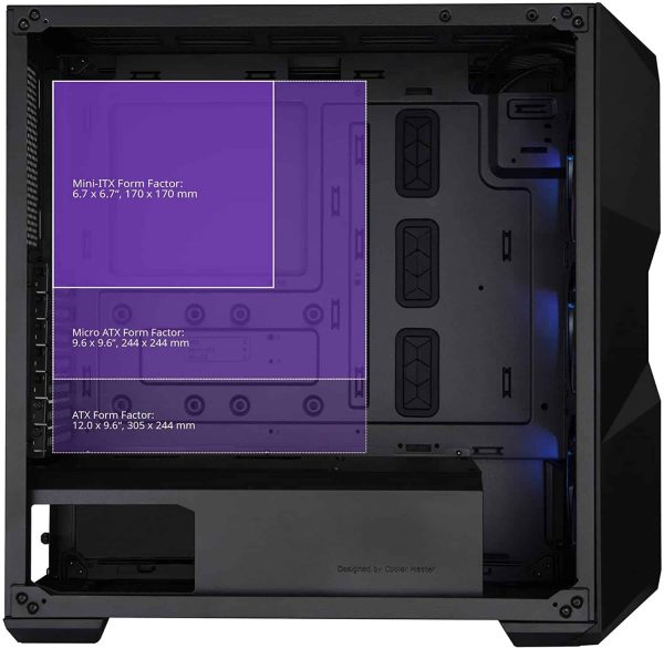 Cooler Master MasterBox TD500 Mesh Airflow ATX Mid-Tower with Polygonal Mesh Front Panel, Crystalline Tempered Glass, E-ATX Up to 10.5", Three 120mm ARGB Fans & ARGB Lighting System - Black