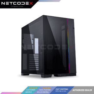 LIAN LI PC-O11 Dynamic EVO Black Tempered Glass on the Front and Left Side, Chassis Body SECC ATX Full Tower  O11 EVO Gaming Computer Case - PC-O11DEX - Black