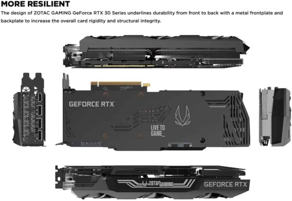 ZOTAC GAMING GeForce RTX 3080 Trinity OC NON-LHR 10GB GDDR6X 320-bit 19 Gbps PCIE 4.0 Gaming Graphics Card, IceStorm 2.0 Advanced Cooling, SPECTRA 2.0 RGB Lighting, NON LHR, ZT-A30800J-10P