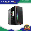 Trendsonic Roba RO11A-B Tempered Glass ATX Computer Case 1x ARGB Fan Included ARGB Strip In Front