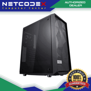 Fractal Design Meshify C Black ATX High-Airflow Compact Dark Tint Tempered Glass Window Mid Tower Computer Case, Blackout FD-CA-MESH-C-BKO-TG