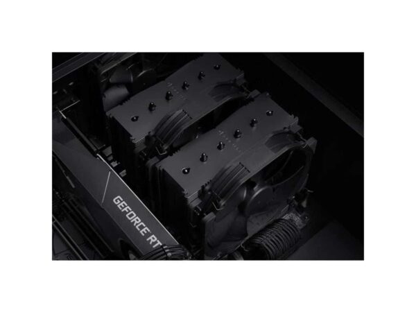 Noctua NH-D15 chromax.black, **NEW LGA 1700 support** 140mm dual-tower CPU cooler (Black) for Intel and AMD NH D15 Chromax Black - NH-D15 CH.BK