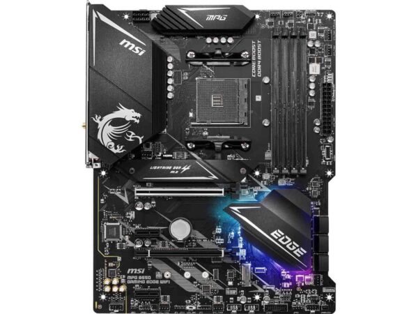 MSI MPG B550 GAMING EDGE WIFI Gaming Motherboard (AMD AM4, DDR4, PCIe 4.0, SATA 6Gb/s, M.2, USB 3.2 Gen 2, AX Wi-Fi 6, HDMI/DP, ATX, AMD Ryzen 5000 Series processors)