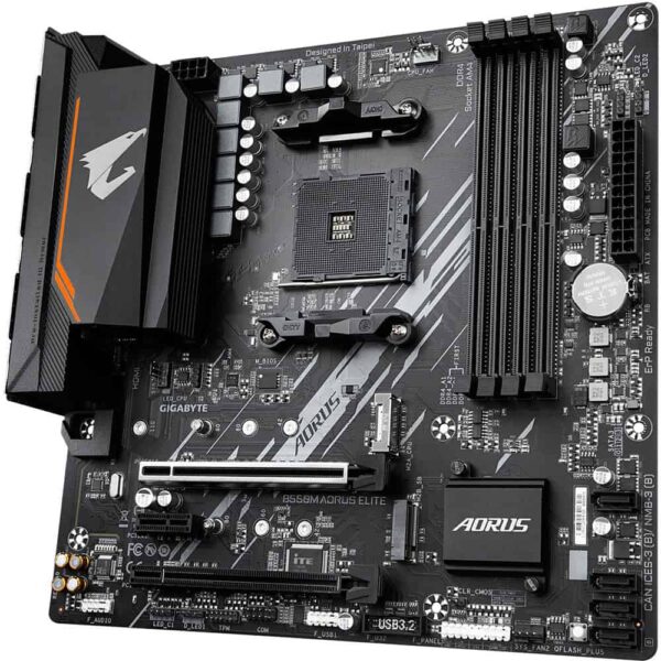 Gigabyte B550M AORUS ELITE AM4 Micro-ATX Motherboard with Pure Digital VRM Solution Dual PCIe 4.0/3.0 M.2 Connectors DDR4 PCIe 4.0 mATX for AMD Ryzen - GA-B550M-AORUS-ELITE