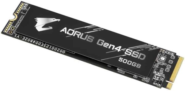 GIGABYTE AORUS Nvme Gen4 M.2 500GB PCI-Express 4.0 Interface High Performance Gaming, 3D TLC NAND Flash, External DDR Cache Buffer, SSD GP-AG4500G