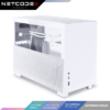 LIAN LI Q58 PCIe 4.0 White Color SPCC / Aluminum / Tempered Glass Mini Tower Computer Case, PCI4.0 Riser Card Cable Included, PC Case --- Q58W4
