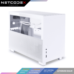 448d4cc50805fa8fae08cd2ca05a8569.png LIAN LI Q58 PCIe 4.0 White Color SPCC / Aluminum / Tempered Glass Mini Tower Computer Case, PCI4.0 Riser Card Cable Included, PC Case --- Q58W4