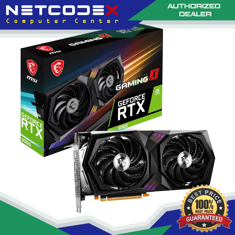 MSI Gaming GeForce RTX 3060 12GB 15 Gbps GDRR6 192-Bit HDMI/DP  PCIe Twin-Frozr Torx Fan Ampere RGB OC Graphics Card (RTX 3060 Gaming X 