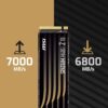 MSI SPATIUM M480 PCIe 4.0 NVMe M.2 2TB Internal SSD PCIe Gen4 NVMe 1.4 3D NAND 1400 TBW (SPATIUM M480 PCIe 4.0 NVMe M.2 2TB) - 3 Year Warranty