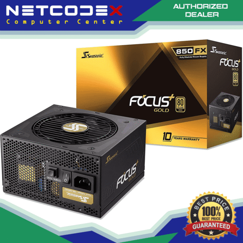 Seasonic FOCUS Plus 850 Gold SSR-850FX BLACK 850W 80+ Gold ATX12V & EPS12V Full Modular 120mm FDB Fan Compact 140 mm Size Power Supply