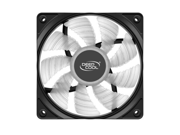 DEEPCOOL RF120 W Single Color LED Fan ( RF120W ) - 120mm 9-Blade White LED Cooling Fan with 3-pin/LP4 Power Connector DP-FLED-RF120-WH