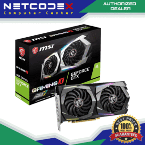 MSI Nvidia GeForce GTX 1660 Gaming X 6G Graphics Card 6 GB GDDR5, 1860 Hz, RGB Mystic Light, 3x DisplayPort, HDMI, Dual Fan Cooling System