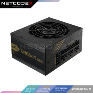 FSP Dagger Pro 750W Mini ITX Solution/SFX 12V / Micro ATX 80 Plus Gold Certified Full Modular VR / 4K Ready Gaming Power Supply (SDA2-750)