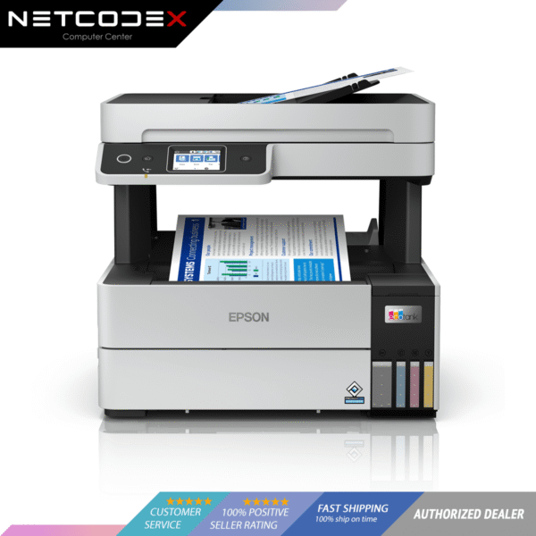 Epson EcoTank L6490 | Up to 17ipm | Economical ink tank system | Wi-Fi | A4 multifunction wifi printer