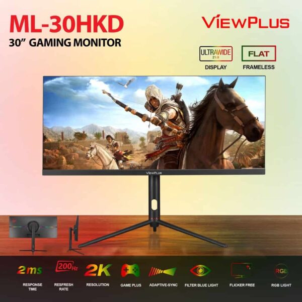 ViewPlus 30” 2K Ultrawide Monitor ML-30HKD IPS HDMI/DP 200Hz 2ms Adaptive Sync