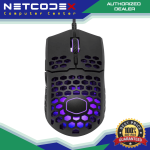 Cooler Master MM711 RGB-LED Lightweight 60g Wired Gaming Mouse - 16000 DPI Optical Sensor, 20 Million Click Omron Switches, Smooth Glide PTFE Feet, and Ambidextrous Honeycomb Shell - Matte Black